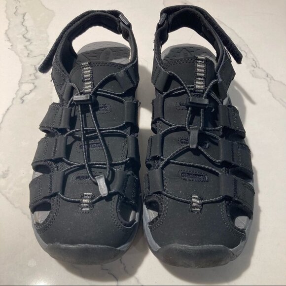 KHOMBU Sz 9D Hiking Walking Bungee Closure and Velcro Adjustable Strap  Shoes - Picture 2 of 9